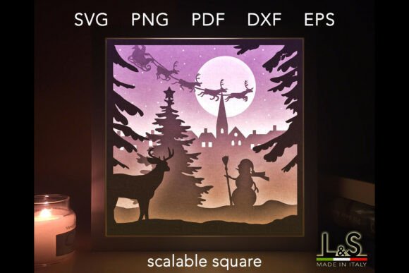 3D SVG Christmas Village Shadow Box: A Festive Boost for Digital Publishing