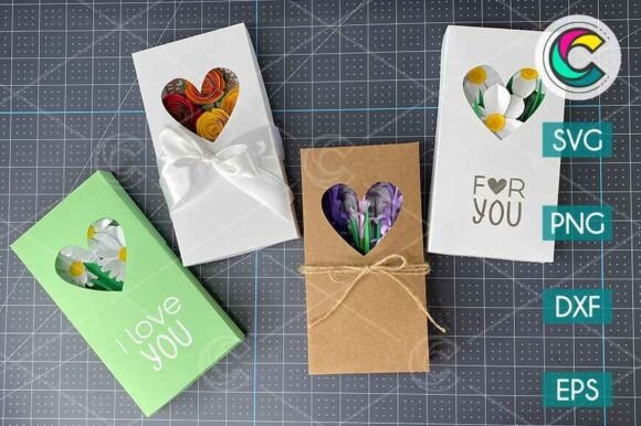 3D SVG Paper Flowers for Gift Card Crafts