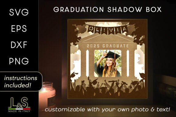 3D SVG Shadow Boxes: Graduation Photo Asset Review