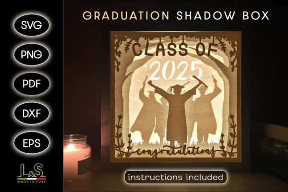 Boy Graduate Shadow Box Template: 3D SVG Review