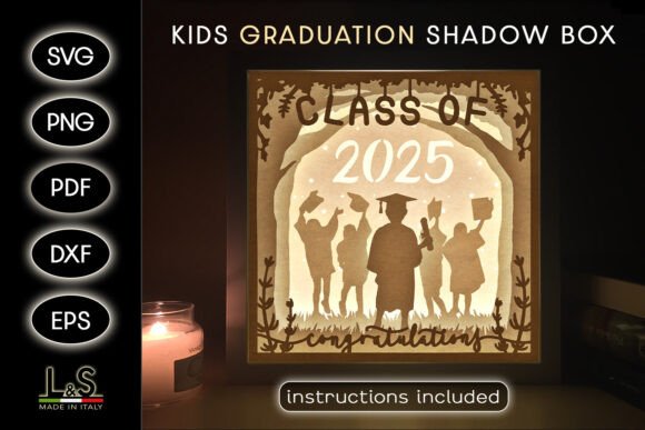 Boy Kid Graduation Shadow Box Svg: 3D SVG Review