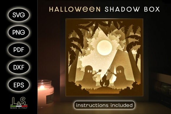 Camping Ghosts 3D SVG for Shadow Boxes Review