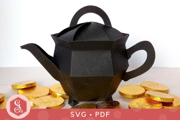 Cauldron Teapot Box 3D SVG for Halloween Design
