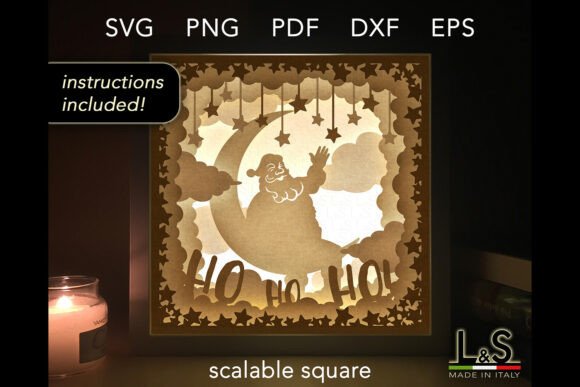 Christmas Santa Shadow Box 3D SVG Review for Sellers