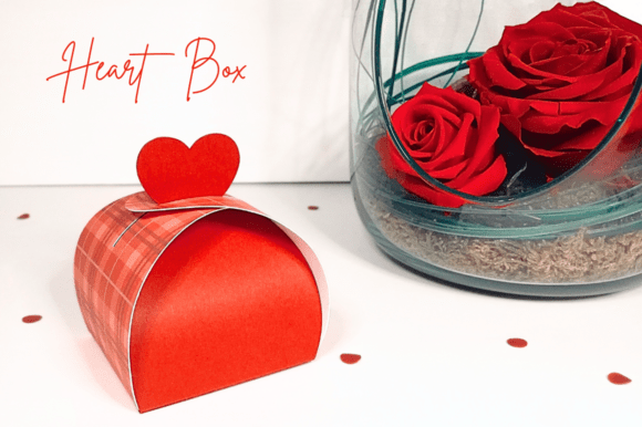 Curvy Heart Box Wedding 3D SVG for Gift Boxes