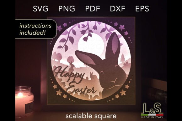 Easter Bunny Shadow Box Svg Template: 3D SVG Review