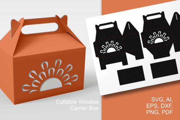 Half-round Bloom Cutout Gable Favor Box: 3D SVG for Thanksgiving