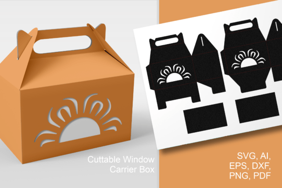 Half-round Blossom Cutout Gable Box 3D SVG Objects