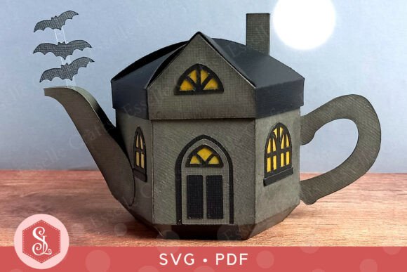 Halloween Haunted House Teapot 3D SVG Review