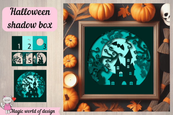 Halloween Shadow Box SVG: 3D Design Review