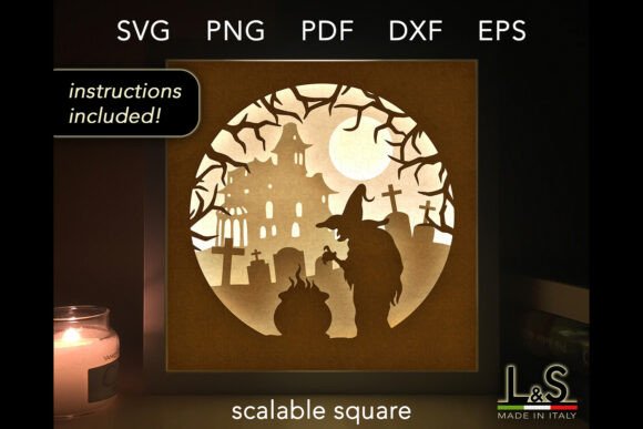 Halloween Witch Light Box Template Review
