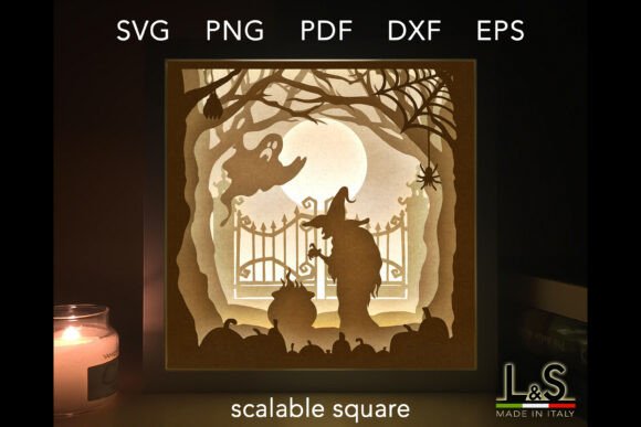 Halloween Witch Shadow Box SVG: 3D SVG Review