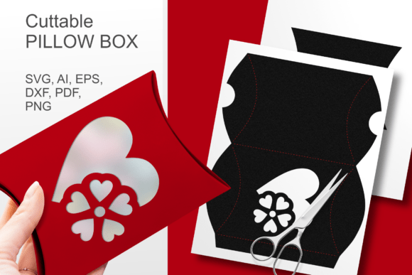 Heart N Flower 1 Pillow Box Template SVG Review