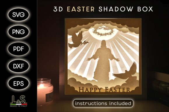 Jesus Easter Shadow Box Template: 3D SVG Review