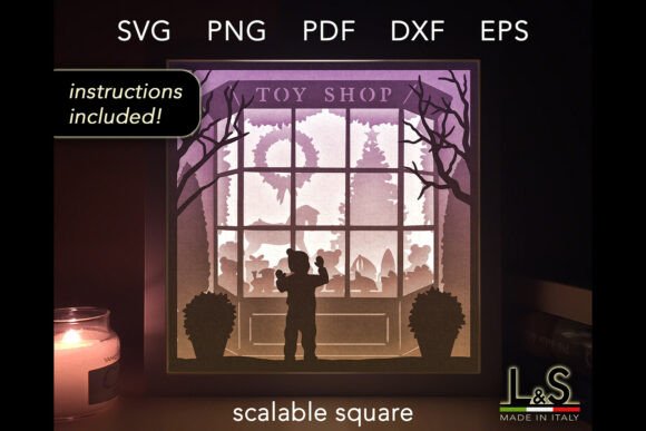 Kids Toy Shop 3D SVG for Shadow Boxes