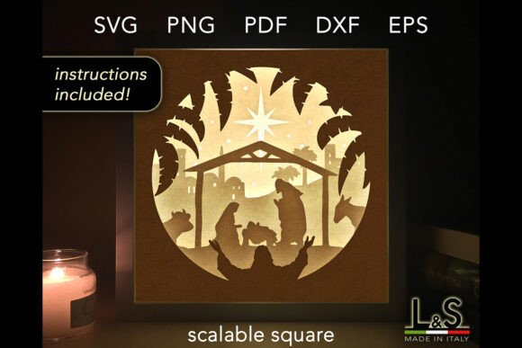 Layered Nativity Light Box SVG Review