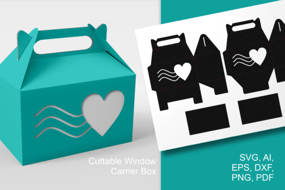 Love Seal Window Gable Box Template SVG: A 3D SVG Gift Box Design for Crafters & Etsy Sellers