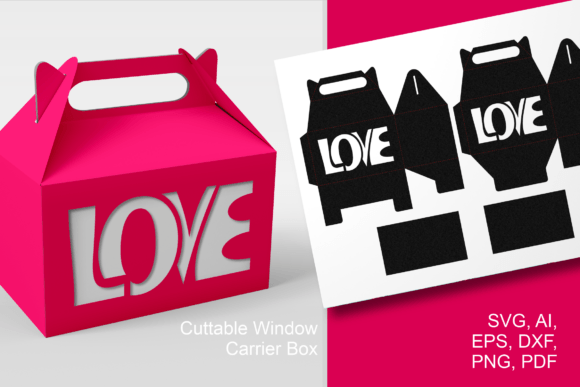 LOVE Wide Window Gable Box Template SVG Review