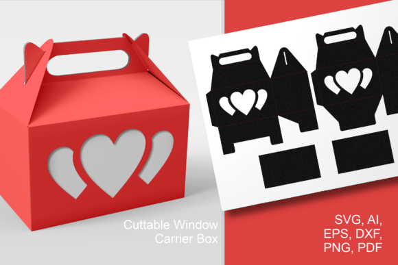 Stacked Hearts Gable Favor Box Template – A 3D SVG Freebie for Crafters & Etsy Sellers