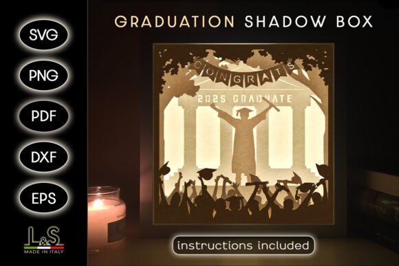 University Boy Graduation Shadow Box Svg Review
