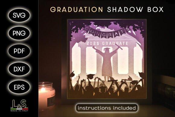 University Girl Graduation Shadowbox Svg: 3D SVG Review