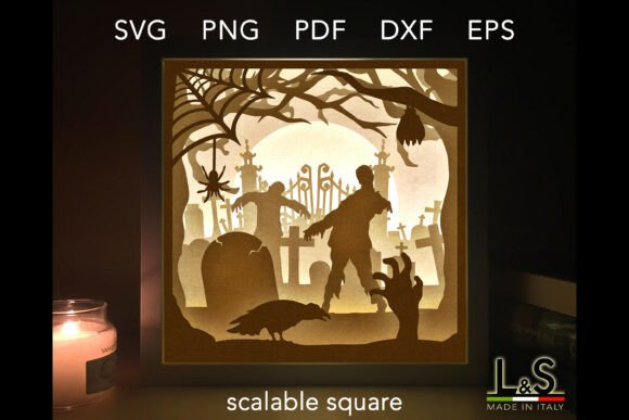 Zombie Halloween Shadow Box Svg: 3D SVG Review